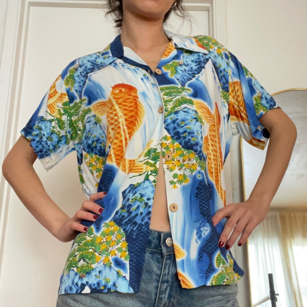 Vintage Japanese Hawaiian print shirt